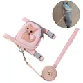 Fashion Cat Dog Harness and Leash Set for Cats Small Dogs Cartoon Print Pet Harnesses with Backpack