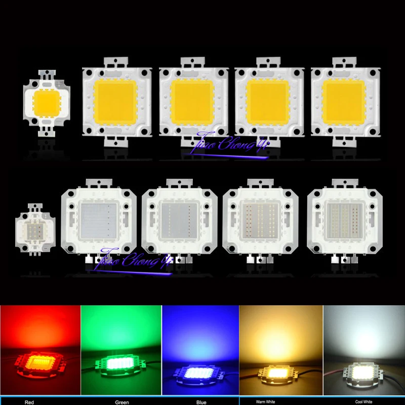 10W 20W 30W 50W 100W High Power LED licht COB Led Chips Für Flutlicht lampe Led Strahler Weiß/Rot/Grün/Blau/RGB/UV