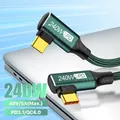 Doppel bogen USB Typ C zu C Kabel pd240w Schnell ladekabel für iPhone 15 Pro PS5 Schalter Samsung