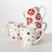 4.5"H Sullivans Quilt-Patterned Ceramic Mugs - Set of 4, Multicolored