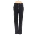 Madewell Jeans - Mid/Reg Rise Straight Leg Denim: Black Bottoms - Women's Size 26 - Black Wash