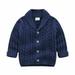 Esaierr Toddler Boys Sweater Jacket Baby Boys Cardigan Jacket Newborn Boys Long Sleeve Button Fall Winter Knit Top for 6M-3Y