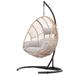 Indoor/Outdoor Swing Egg Chair - Natural Wicker with Black Frame