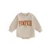 Shuttle tree Infant Baby Girl Boy Halloween Outfit Pumpkin Sweatshirt Oversized Onesie Bubble Romper Sweater Clothes