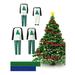 Family Christmas Pjs Matching Sets Matching Family Pajamas Couples Kids Christmas Tree Tops Plaid Pants Holiday Sleepwear Green
