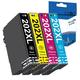 202 Ink Cartridges for Epson 202XL Ink cartridges for Epson 202XL 202 XL T202XL T202 Ink for Epson XP-5100 WF-2860 Printer(1 Black 1 Cyan 1 Magenta 1 Yellow)