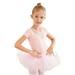 Whlbf Kids Clothing Clearance Baby Girls Children S Dance Clothes Summer Short Sleeves Training Clothes Ballet One-Piece Performance Clothes Skirt Set