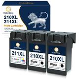 PG-210XL/ CL-211 XL Replacement for Canon Ink Cartridges 210XL and 211XL Combo Pack Fit for Pixma MX410 MP495 MX340 MP250 MX320 MP490 MP499 MX350 MX330 ip2702 MP480 MX420 IP2700 MX360 Printer (3 Pack)