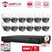 Anpviz 16CH 4K 8MP PoE Home Security Camera System H.265+ NVR AI CCTV System and 12PCS 8MP Weatherproof Surveillance Dome Camera Indoor Outdoor (With 4TB HDD)