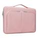 Mosiso 360 Protective Laptop Sleeve Bag for MacBook Air 15 inch M2 A2941 2023/Pro 16 inch 2023-2019/Pro Retina 15 A1398 Notebook Briefcase Handbag with 2 Same Front Pockets&Belt Pink