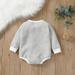 Gubotare Winter Jumpsuit for Baby Boy Toddler Kids Child Baby Boys Girls Patchwork Color Block Long Sleeve Romper Gray 2-3 Years