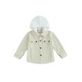 Sunisery Toddler Baby Boy Corduroy Hood Coat Contrast Color Long Sleeve Button Closure Fall Winter Warm Jacket Outwear