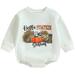 Newborn Baby Girl Boy Halloween Clothes Pumpkin Sweatshirt Rompers Long Sleeve Jumpsuit for Kids Infant