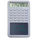 Basic Calculator Notepad with LCD Writing Tablet Rechargeable Lock Button and E-Pen 12 Digit Display Also Inkless Drawing/Memo Pads/Planning Boards Hand-held for Daily and Basic Office (Grey)