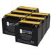 YTX12-BS 12V 10Ah Replacement Battery compatible with ExpertPower YTX12-BS - 6 Pack