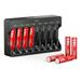 EBL Rechargeable AAA Batteries (8 Pack) + 8 Slots Smart Lithium-Ion Battery Charger with USB Cable