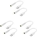 Headphone Adapter Headphone Adapter Headphone Adapter 6pcs Jack C White .mm Female Audio Cable Aux Earphone USB-c Male Adapter Type-c USB Type to Headphone Adapter Adaptor