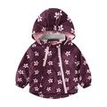 Baby Delas!Clearance Waterproof Hooded Jacket for Boys Girls Double Zipper Kids Raincoats Outdoor Windbreaker Rain Jacket Warm Outerwear 1-9 Years Toddler Jackets for Girls Clearance