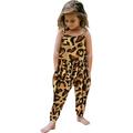 EGNMCR Baby Summer Jumpsuits for Girls Kids Cute Backless Harem Strap Romper Jumpsuit Toddler Pants (Brown 3Years) - Baby deals