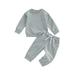 Ma&Baby Toddler Baby Boy 2 Piece Jogger Outfits Long Sleeve Sweatshirt Pullover and Pants Tracksuit