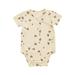 Baby Boy Baby Girl Short Sleeve Romper Onesie Bodysuit Jumpsuit Outfits Beige 66