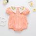 EGNMCR Newborn Infant Baby Girl Romper Jumpsuit Sleeveless Bodysuit Newborn Infant Baby Girls Collar Floral Romper Bodysuit Casual Clothes (Pink) - Baby deals