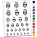 Traditional African Tribal Mask Water Resistant Temporary Tattoo Set Fake Body Art Collection - Light Blue