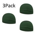 3 Pack Unisex Sports Caps Quick Dry Helmet Cycling Cap Outdoor Sport Bike Riding Running Hats Cap Anti-Sweat Cooling Breathable Hats(Army Green One Size)
