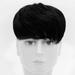 HX-Meiye Wigs For Men Short Black Wig Men Wigs For Men Natural Color Intranet 16x18cm