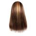 Health And Beauty Products Straight Line Hair Human Women S Brown Wig Hair Straight Long with Pre Plucked Wigs Long Brazilian Hair Wigs Gift Set High Temperature Wire Yellow