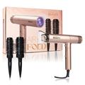 Cortex Beauty | Air Fold - Ionic Foldable Travel Dryer + 2 Piece Blowout Brush Set - Lightweight Portable and Compact
