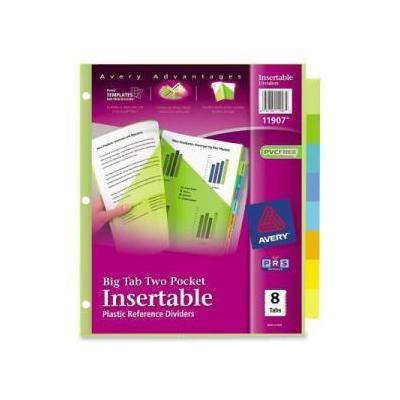 Avery Plastic Two-Pocket Insertable Tab Dividers