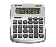 Victor AntiMicrobial Mini Desktop Calculator 11003A Desktop Display Calculators