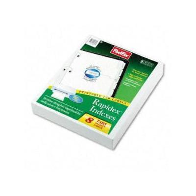 Oxford Custom Dividers, Self-Stick Tab Labels, 8-Tab, Letter, White, 25 Sets
