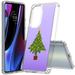 TalkingCase Slim Phone Case Compatible for Motorola Edge 2022 Xmas Tree Print Light Weight Flexible Soft USA