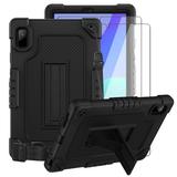 FIEWESEY for Lenovo Tab M9 Tablet Case Heavy-Duty Drop-Proof Shockproof Hybrid Kids Friendly Protective Case (with Stand) for Lenovo Tab M9 2023 Release 9 Inch+Screen Protector(Black/Black 2 Pcs)