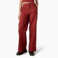 Dickies Women's Regular Fit Wide Leg Work Pants - Fired Brick Size 8 (FP901)