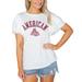 Women's Gameday Couture White American University Eagles Arch Logo Flutter Sleeve Lightweight T-Shirt