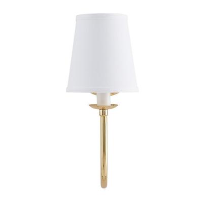 Cromwell Wall Sconce with Shade - Tall Linen White - Ballard Designs