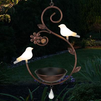 Hanging Solar Bird Feeder Copper , Copper