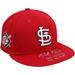 Paul Goldschmidt St. Louis Cardinals Autographed Game-Used Red "Jackie Robinson Day" Cap vs. Milwaukee Brewers on April 15, 2022 with Multiple Inscriptions