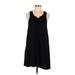 Socialite Casual Dress - A-Line: Black Solid Dresses - Women's Size Medium