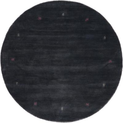 Wollteppich CARPETFINE "Gabbeh Uni", grau, H:15mm Ø:250cm, Wolle, Teppiche, reine Wolle handgewebt, Gabbeh Tiermotiv warmes Raumklima viele Größen Image