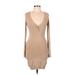 Bebe Casual Dress - Mini: Brown Dresses - Women's Size Medium