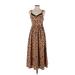 Thakoon Collective Casual Dress: Tan Leopard Print Dresses - Women's Size 2