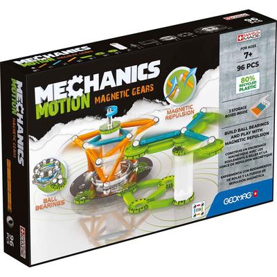 Magnetspielbausteine GEOMAG™ "GEOMAG™ Mechanics Motion, Recycled Magnetic Gears", grün, Spielbausteine, Kinder, aus recyceltem Material