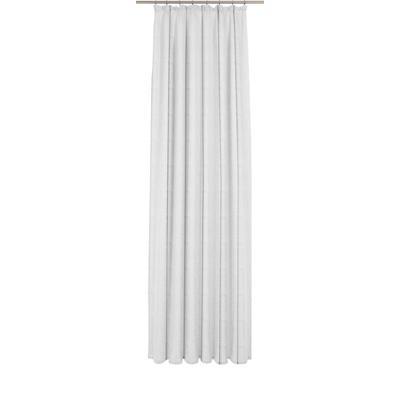 Gardine WIRTH "Chloé", grau (grau, weiß), B:850cm H:175cm, Polyester, Gardinen, Fertig-Store mit FB 1:3 nach Maß Image