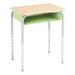 Learniture Adjustable Height Open Front School Student Desk w/ Plastic Book Box Laminate/Metal | 30 H x 24 W x 18 D in | Wayfair LNT-OFD-MP-SV-GA