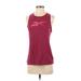 Reebok Active Tank Top: Burgundy Activewear - Women's Size Medium