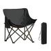 Arlmont & Co. Ancika Folding Camping Chair Metal in Black | 25.59 H x 18.5 W x 18.5 D in | Wayfair 29A263015DA24A2F9044CB1C0A30C85C